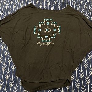 Cowgirl tuff black top